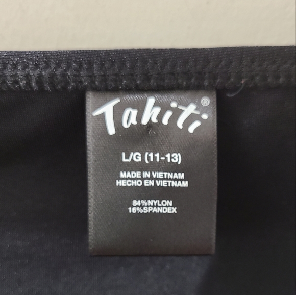 TAHITI Mix & Match Series Black & Turquoise Tankini Swimsuit S Top & L Btm - Picture 14 of 15